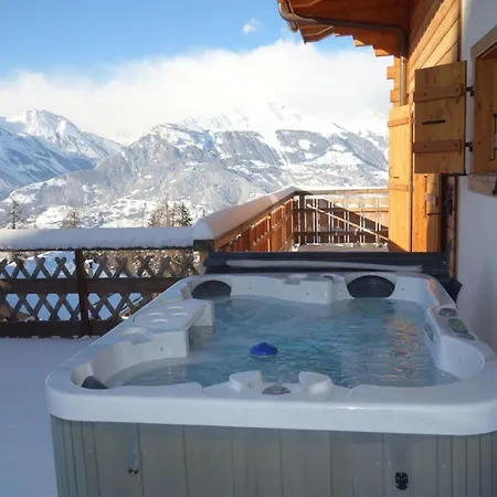 In With Hot Tub Dağ evi Veysonnaz
